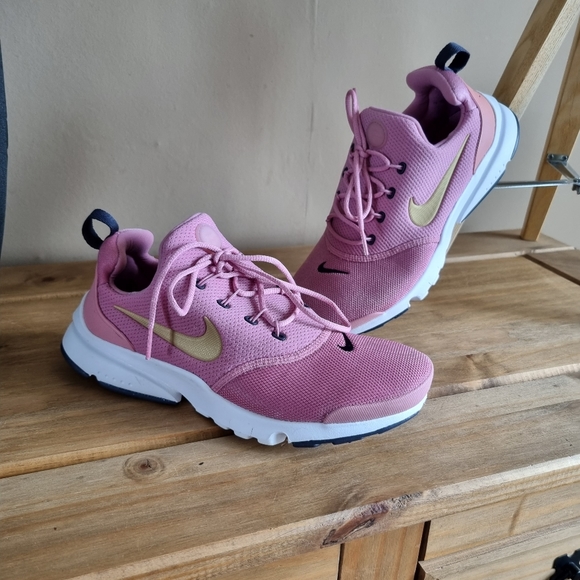 Nike presto fly pink/gold/black textile trainers uk 6 - Picture 2 of 10